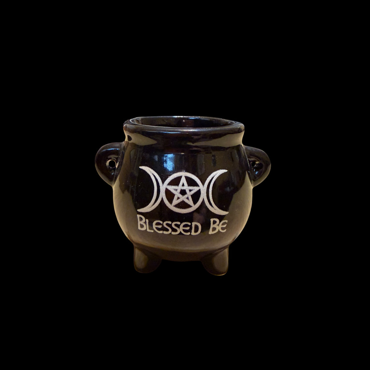 Ceramic Cauldron - Blessed Be