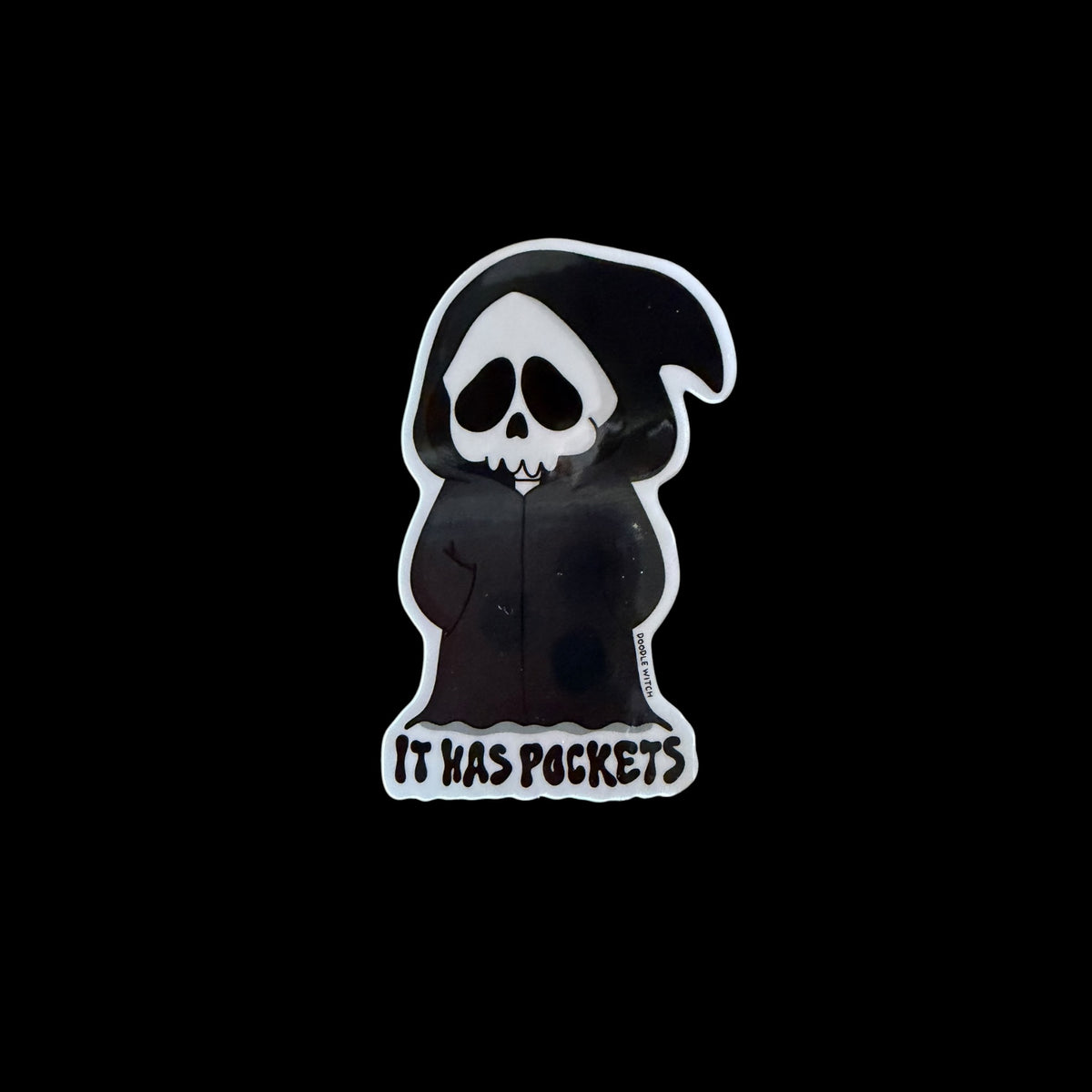 It Has Pockets Grim Reaper Sticker