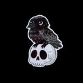 Raven On Skull Sticker