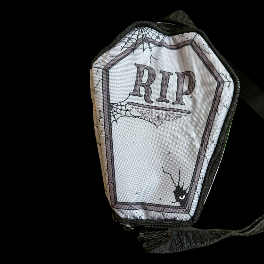 Coffin RIP Spooky Insulated Lunch Bag