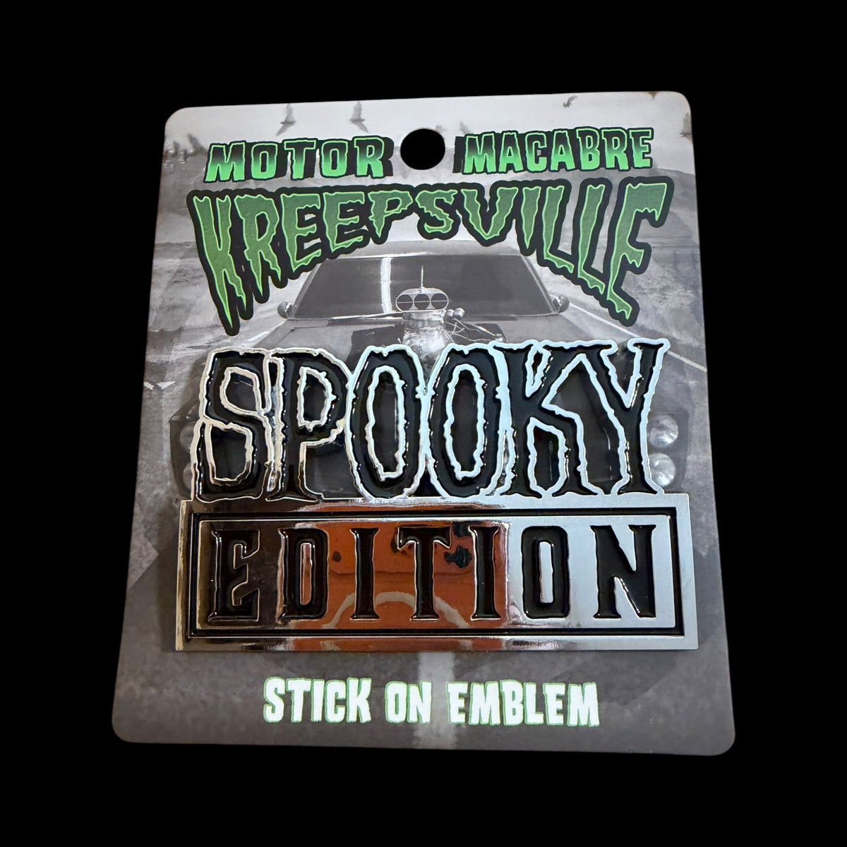 Spooky Edition Chrome Stick On Emblem
